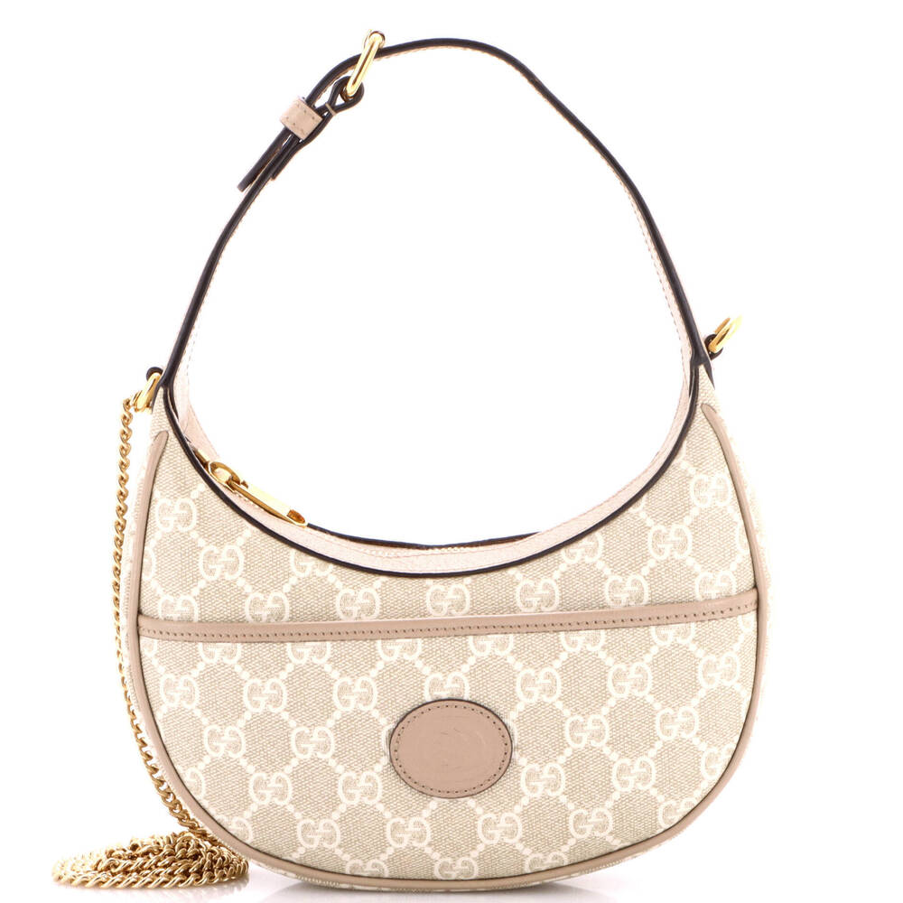 Gucci Mini Interlocking G Patch Half Moon Hobo